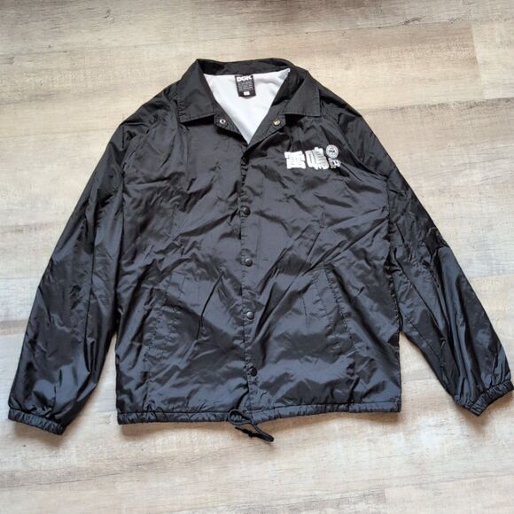 DGK Jacket Adult L Black Snap Graphic Print Spell Out Bomber Streetwear Japanese - Picture 4 of 8